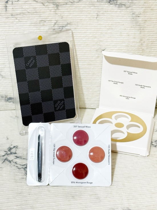 Louis Vuitton Other - Louis Vuitton Lipstick Sample (4 Colors) & Playing Card in Protective Case: 9 ♠️